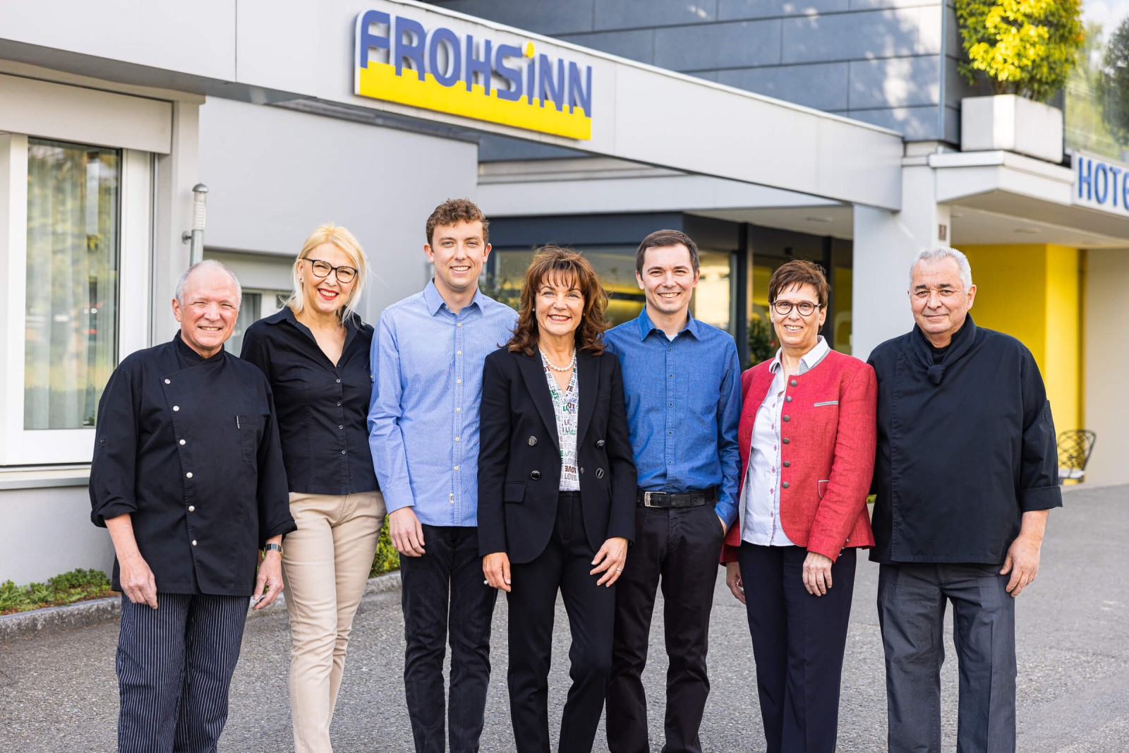 Das Kernteam vom Restaurant Frohsinn